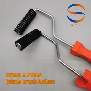 OEM Bristle Brush Rollers FRP Painting 22x75mm Long Black 19-75mm 6mm Frame SFT - SFT Industries Co., Ltd. - China