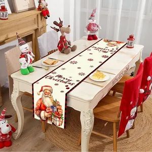 Snowflake Santa Christmas Party Table Runner Merry Christmas Xmas Desktop Decor for Home Decor Dining Table Decoration - Market Union Co. Ltd. - China