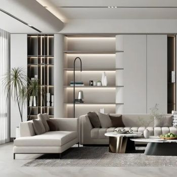 Multi-Functional Living Room Storage Cabinet Modern Bookcase with Wine Racks - Foshan Chuanyi Building Materials Co., Ltd. - China