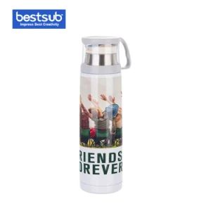 Bestsub Sublimation 500ml Stainless Steel Flask Water Bottle W/ Transparent Lid (White) - BestSub Technologies Co Limited - China