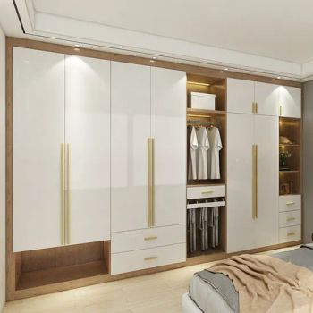 Modern Armoire Closet Multifunctional Modern Wardrobe Hanging Storage Corner Room Cabinet - Foshan Hanse Industrial Co., Ltd. - China