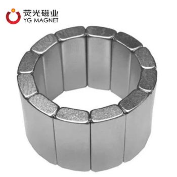 Electric Vehicles Brushless Servo Motor Neodymium NdFeB Arc Made of Isotropic Alloy Permanent Segment Magnet - Jiangxi YG Magnet Co., Ltd - China