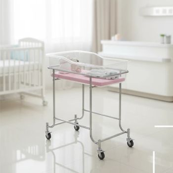 Stainless Steel Newborn Baby Bassinet with Mattress, ABS Bassinet and Wheels - Better Medical Technology Co., Ltd. - China