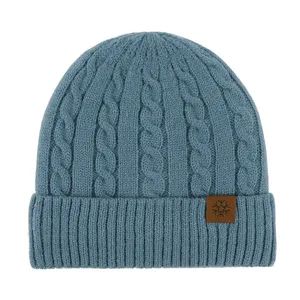 Customizable Rib Knit Acrylic Beanie Unisex Winter 100% Acrylic Graphical 15D Flat Embroidery MOQ100 - YC Clothing Co., Ltd. - China