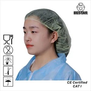 Cheap Lithe Disposable Nonwoven Bouffant Cap/Hairnet/Round Cap for Cleaning Industry/Beauty Industry - Wuhan Bestar Industry Co., Ltd. - China