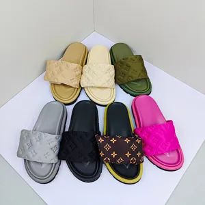 Wholesale Platform Leisure Sexy Fashion Ladies Women's Luxury Rubber Sandals Shoe Latest Lady Slipper Beach Sandal Wedge Flat Footwear Slide - Chengdu Pandaer International Trade Co., Ltd. - China