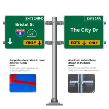 Hot Sale Suppliers Outdoor Highway Road Monitor Steel Lamp Poles Traffic Sign Pole - Xuzhou Runkun Aluminum Industry Co., Ltd. - China