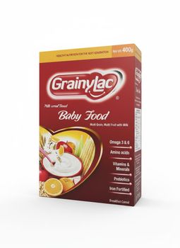 Grainylac Baby Cereal Food Texture Gentle On The Stomach Intended Use For Babies Transitioning From Milk To Solids Nutritional Enrichment Enriched With Vitamins And - Healthy You Healthcare Pvt Ltd  - India