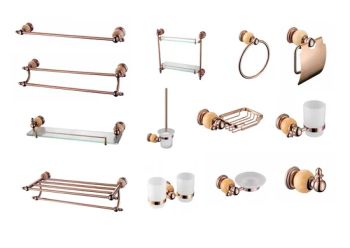 Rose Gold Towel Bar Towel Bar Paper Holder Toilet Brush Holder - Shenzhen Vibetop Technology Co., Ltd. - China