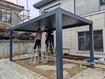 Outdoor Villa Park Automatic Sunshade Gazebo Aluminum Pavilion - Qingdao Mingrui Network Technology Information Service Co., Ltd. - China