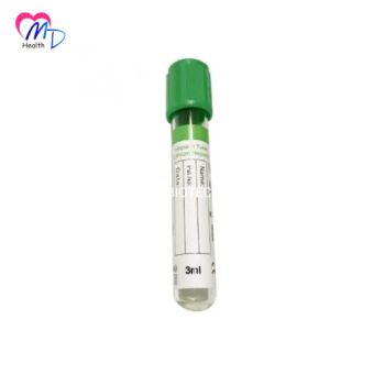 Medical Disposable Heparin Blood Test Tube with Green Cap - MEDHEALTH BIOTECHNOLOGY LTD - China