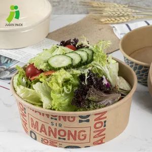High Quality Disposable Waterproof Paper Bowl for Ice Cream and Salad - NINGBO HAISHU JUDIN PACKING PRODUCTS CO., LTD. - China
