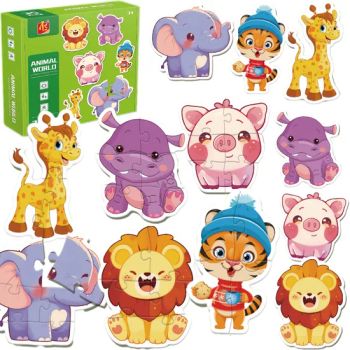 Xinbo Hot Sale Early Educational Cognitive Traffic Tool and Career Cartoon Jigsaw Animal Games Toy Paper Cardboard Puzzle for Kids - Shantou Xinbo Toys Co., Ltd. - China