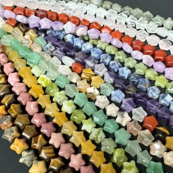 Amethyst Aventurine Tiger Eye Pentagram Star Stone Beads DIY Jewelry Loose Beads - Haifeng Alaric Inc - China