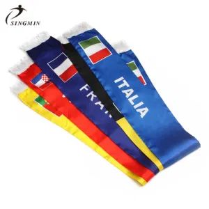 Soccer Sport Team Fans Team Svarves Cheap Custom Made Football Fans Scarf - Guangzhou Singmin Sports Goods Co., Ltd. - China