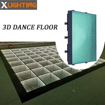 3D Mirror Dancing Panel LED Dance Floor G.W 11kg Size 50*50*7cm Color RGB 3in1 IP Rating IP44 Pixel Pitch 8mm Model NO. X-L06 - Guangzhou X Lighting Co., Limited - China