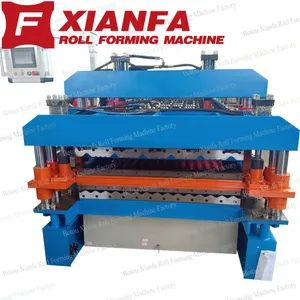 Philippines Glazed Roof Tile and Corrugated Roof Sheets Making Machine Double Layer Roll Forming Machines Step Tiles Forming Machine - Botou Xianfa Roll Forming Machine Factory - China