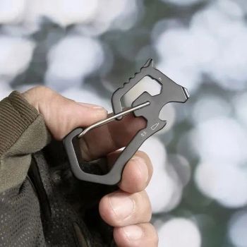 Camping Accessories EDC Multitool Keychain Carabiner Key Ring Titanium Alloy Lightweight Buckle Hook - Ningbo Bone International Trading Co., Ltd. - China