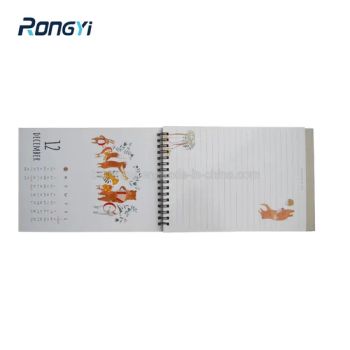 Desk Yearly Paper Board Custom Desk Wall Spiral Calendar Trademark no Origin Zhejiang HS Code 48201000 Packing 1PC/OPP Bag - TAIZHOU RONGYI IMPORT AND EXPORT CO., LTD. - China