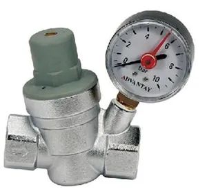 Water Pressure Regulator Valve 3/4" Nh Brass Lead-Free/Stainless Steel Adjustable RV Pressure Reducer with 160 Psi Gauge for RV Camper Travel Trailer - Flowflex Enterprise Co., Ltd. - China