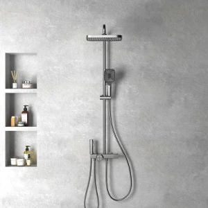 Chrome Bathroom Thermostatic Water Shower Set System Price in Piano Pakistan Bath & Shower Faucets Dual Handle - D&S TECHNOLOGY CO.,LTD - China
