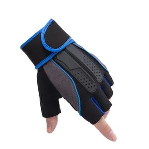 Anti-Slip Fingerless Workout Gloves Sports Gloves with Wrist Support for Weightlifting Ci25180 - Ningbo Ezfocus Co., Ltd. - China