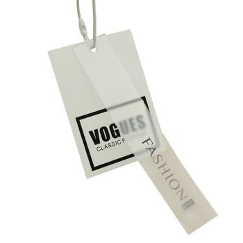 Garment Paper & Plastic Brand Tags Print Brand Logo Hang Tag Plastic Hang Tag for Clothes & Hooks - Hangzhou Quan Shixing Trading Co., Ltd. - China