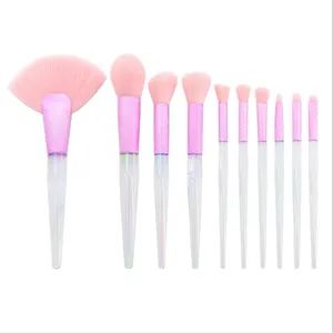 10 New Rainbow Diamonds Sequin Crystal Makeup Sets 3D Magic Beauty Tools Large Fan Shaped Blush Brush Make up Tool for Girl - NINGBO AOVEA IMPORT & EXPORT CO., LTD. - China