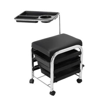 Fashion Leather Salon Furniture Plastic Drawers Pedicure Stool Chair Rolling Storage - Guangzhou Kuren Hairdressing Company Limited. - China
