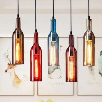 American Color Wine Bottle Pendant Lights Art Creative Restaurant Cafe Pendant Lights Industrial Lighting (WH-VP-93) - Shenzhen Well House Lighting Co.,Ltd - China
