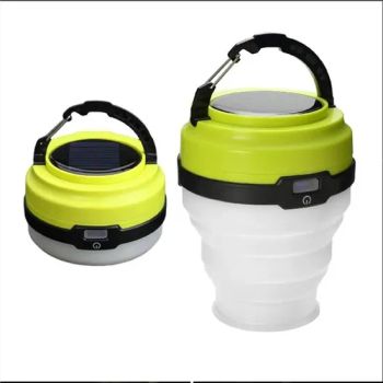 Multifunctional Collapsible Solar Energy Silicone Rechargeable Powered Camping Lamps Lantern USB Tent Lamp - Tianjin Zhongyijian Technology Co., Ltd. - China