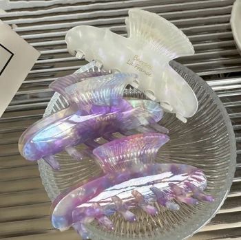 Fashion Mermaid Shape Acetate Hair Claw Clip Eco-Friendly Women Large Size Hair Claws Ponytail Clip Hair Accessories - Wenzhou Shining Import&Export Co.,Ltd. - China