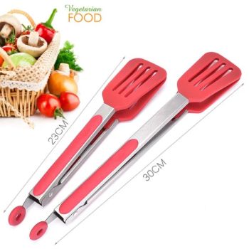 Cooking BBQ Tools Non-Stick Stainless Steel Locking Food Serving Bread Salad Steak Tong Clip Silicone Food Tong - Yangjiang Fenhel Tech Co., Ltd. - China