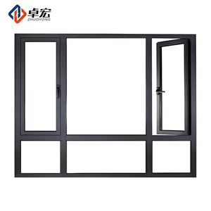 Certified Top Hung Double Glazed Grey Woodgrain Fireproof Metal Windows - Nanchang Zhuohong Import&Export Co., Ltd - China