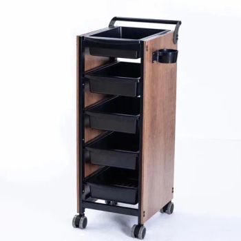 Factory Stock Beauty Nail Salon Storage Trolley Cart with Beauty Salon Trolley of Wooden Hair Salon Trolley Barber Cart - Guangzhou Mackay Hair Tools Products Co., Ltd. - China