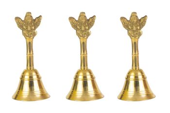 Brass Garuda Bell, For Worship, Size: 14cm X 6.5cm Material Brass Size 14cm X 6.5cm Finishing Antique Color Gold, - Spillbox Innovation LLP - India