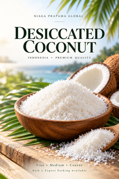 Desiccated Coconut Flakes for Food Processing & Bakery Industry Export Quality, From Indonesia – product photo, product card