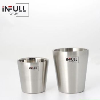 Customize Drinkware Stainless Steel Silver Straight Cup Cocktail Glass Drinking Wine Cup - GuangDong Infull Industrial Co., Ltd. - China