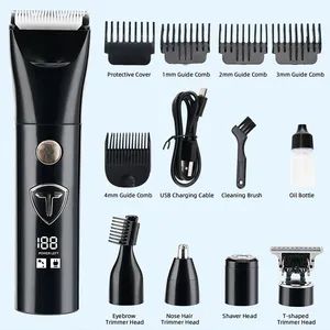 USB Rechargeable 5 In1 Electric Shaver Kit with Trimmer Origin China Trademark OEM Beard Type Heavy Voltage 100-240V Number of Heads - Shanghai Prime Technology Co., Ltd. - China