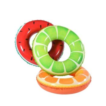 Fruit Kids Pool Floats Watermelon Kiwi Lemon Inflatable Swimming Rings in Stock - Lixin Outdoor Product Co., Ltd. - China