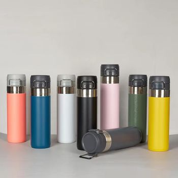 OEM Brand Logo Quick Flip Go Stainless Steel Water bottles Bpa Free Yes Leak Resistance Spill Resistant Material Premium 18/8 Stainless Steel - Anhui Ifun Import And Export Co., Ltd - China