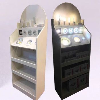 Floor Standing Wooden Display Stand Rack for Lamps Bulbs LED Light Factory Price - Shenzhen Leshi Display Products Limited - China