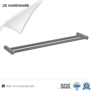 Wall Mounted Gun Gray Morden Double Towel Bar Accessories Set - Jiangmen City Jiangshuntong Hardware Manufacturing Co.,LTD. - China