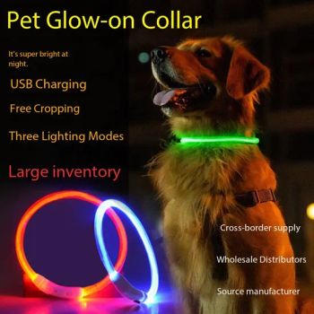Fiber Optic LED Luminous Collar, Multi-Color USB Charging Collar, Can Be Shortened for Pet Collars - SZ Better Limited - China