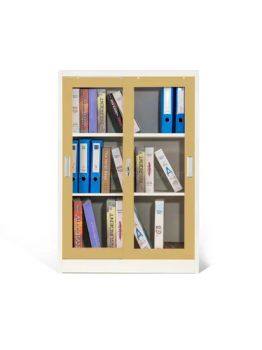 Sliding Glazed 2 Doors Filing Cabinets Office Metal Cupboards with Shelves Steel Storage Glass Display Cabinet Furniture - LUOYANG SHIDIU IMPORT AND EXPORT CO., LTD. - China