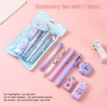 Popular Stationery Set with Pencil Gel Pencil Eraser Correction Tape Knife Highlighter for School Office - NINGBO JINFENG STATIONERY GIFT MANUFACTURE CO., LTD. - China