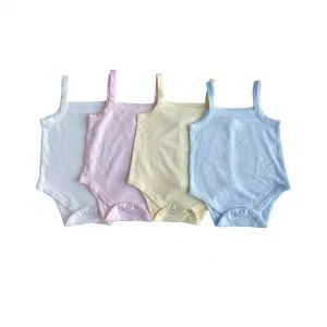 Plain Solid Color Baby Onesie Unisex Toddler Sleepsuits Romper Bamboo Baby Clothing Bodysuits for Baby Boys Girls - Shijiazhuang Cool Apparel Co., Ltd. - China