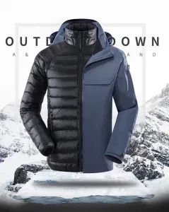 AI-MICH Plain Color Winter Men Outdoor Windproof Hooded Down Coat Down Jackets - Shenzhen Ai-Mich Science And Technology Limited - China