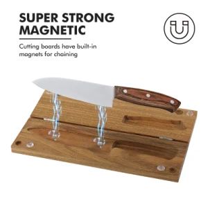 Custom Kitchen Wooden Chopping Boards Block Wood Bamboo Black Golden Sandalwood Cutting Board - Ningbo Chanceca Import & Export Co., Ltd. - China