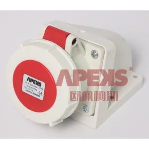 IP 67 Industrial Waterproof Panel Wall Mounted Angle Cee Sockets - Jiaxing Apeks Import And Export Co., Ltd. - China